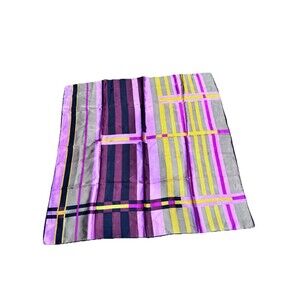 Vintage Exclusive Design Abstract Geometric‎ Art Scarf 31”X31” Acetate Retro